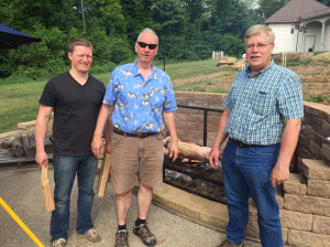 Tyler, Mike and Eric stop for a pose.